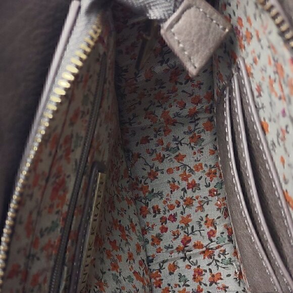 Antik Kraft Grayish Brown Cross Body Convertible Purse Vegan Faux Leather - Picture 9 of 13